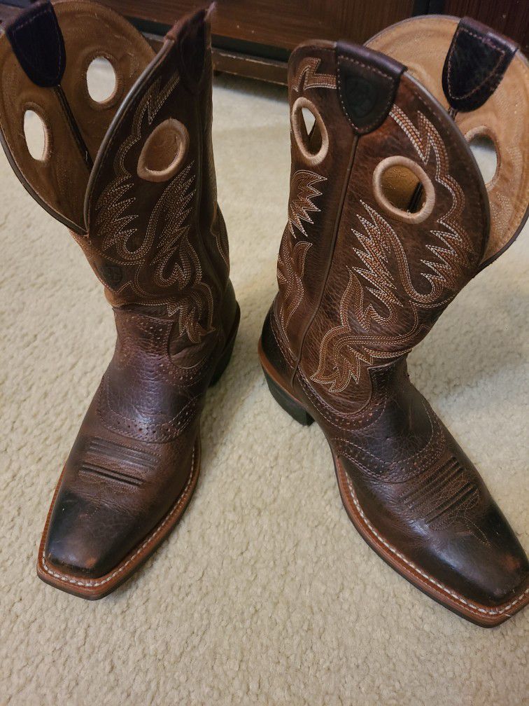 Men's Ariat Heritage Roughstock Western Performance Brown Boots 
