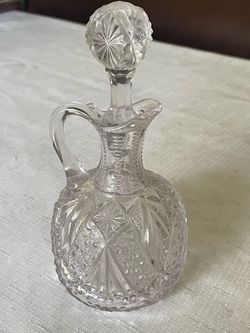 American Brilliant Period cut glass cruet with stopper.
