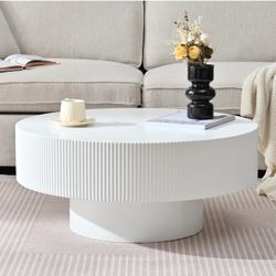 Modern 31 Inch Round Coffee Table