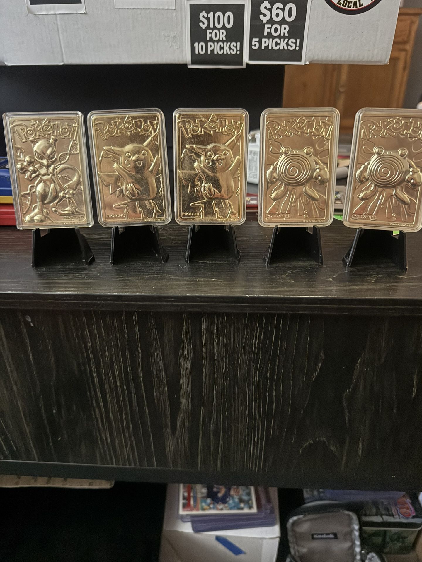 Vintage 1999 Pokemon 23k Gold Plated “cards”
