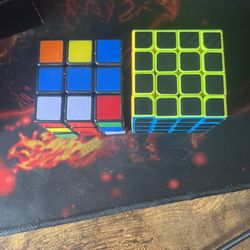 4x4 and original 3x3 Rubik’s Cubes