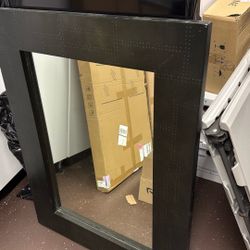 Large Modern Black Framed Wall Mirror