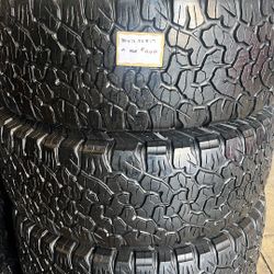 🛞SET OF 4 USED TIRES🛞 35x12.50R17 BF GOODRICH KO2 •INSTALLED/BALANCED•