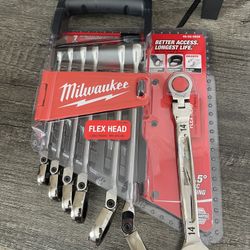 Milwaukee metric Flex Head Racheting wrenches