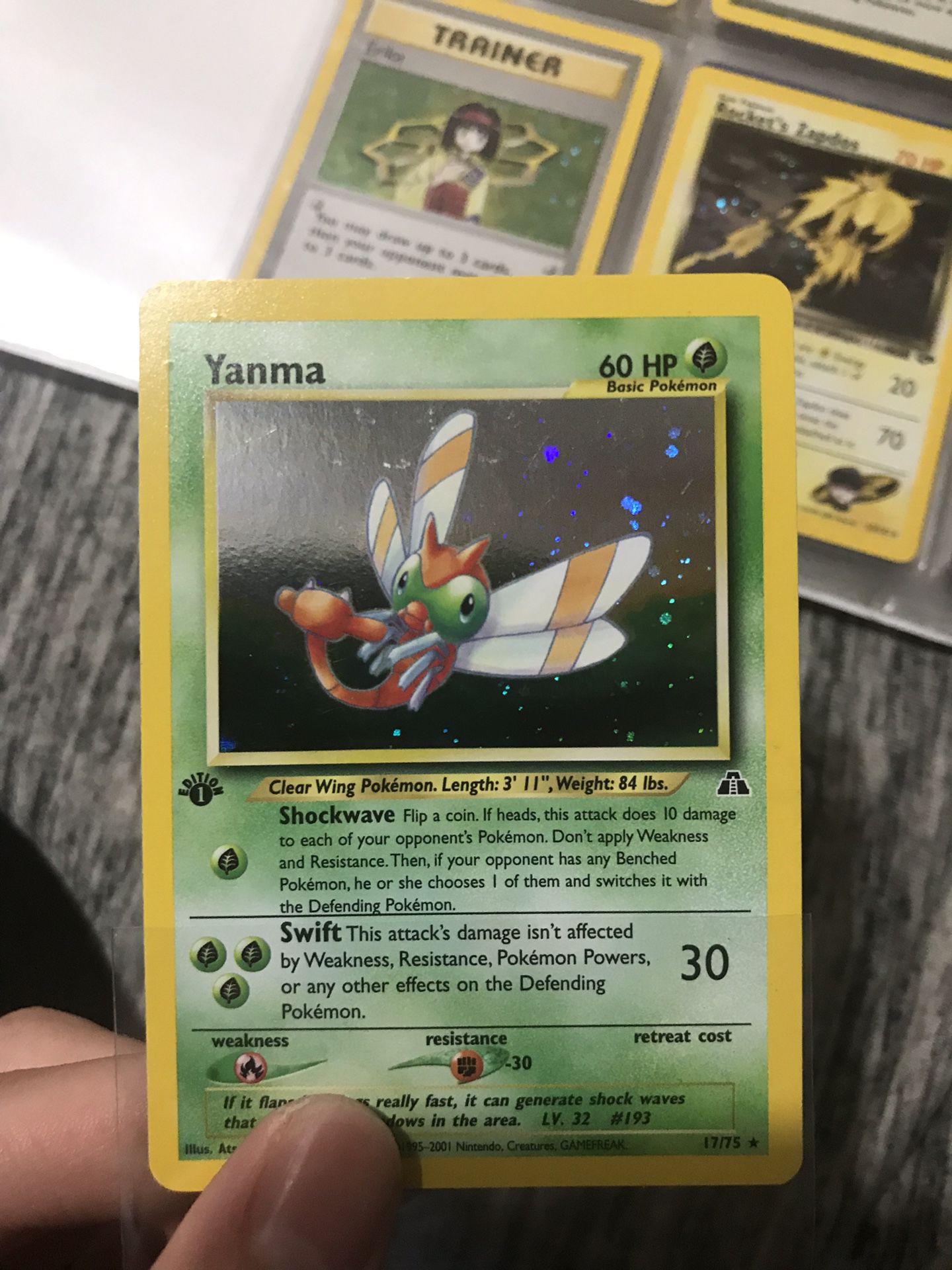First Edition Neo Yanma Pokemon Card