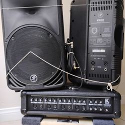 Pro Sound System: 2  C200  Speakers and Kustom Mixer / Amp Head