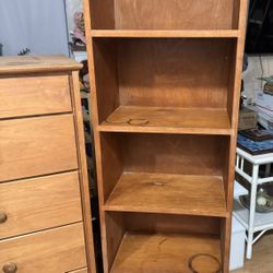 bedroom dresser shelving/ bedroom bookcase
