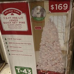 Christmas Tree White With Light 