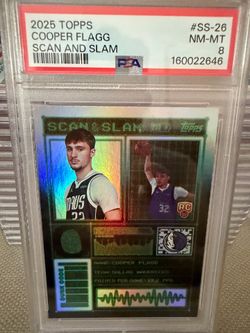 2025-26 Topps Scan and Slam Cooper Flagg (RC) card #SS-26 in a NM-MT PSA 8!
