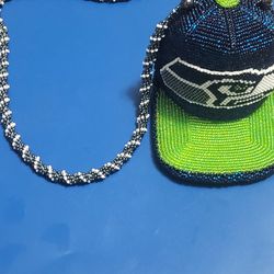 Seahawks Beaded  Medallion Hat