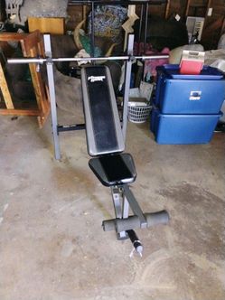 Bench press and bar