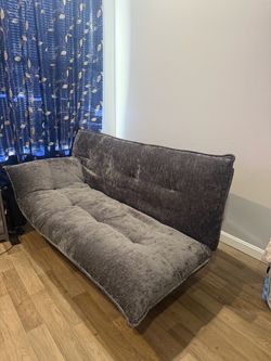 Comfy Grey Futon Sofa Bed