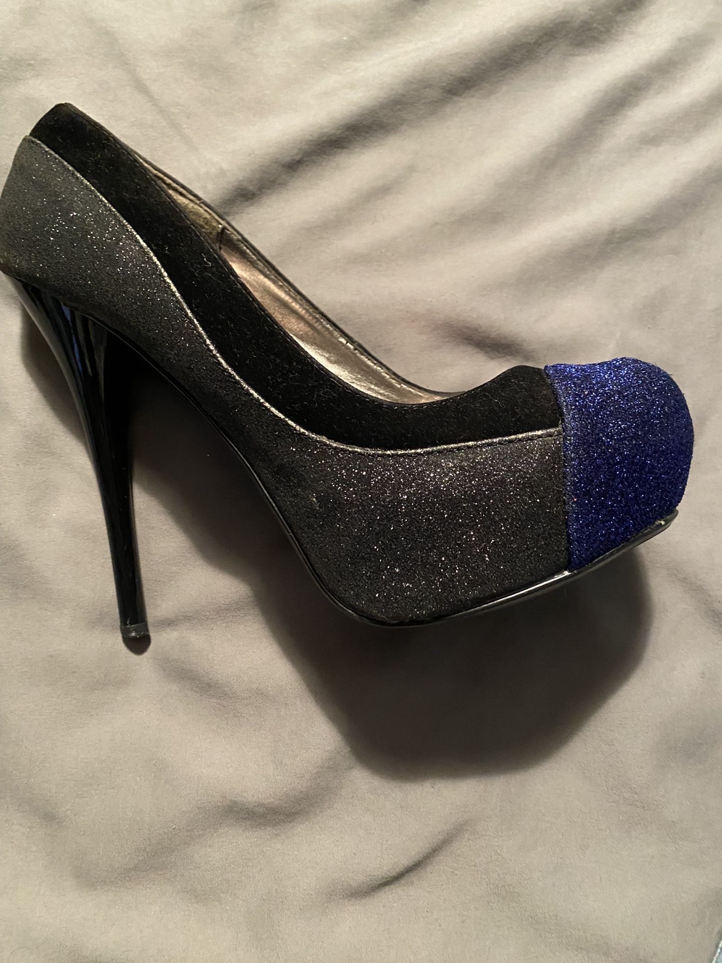 Indigo Blue/Black Heels