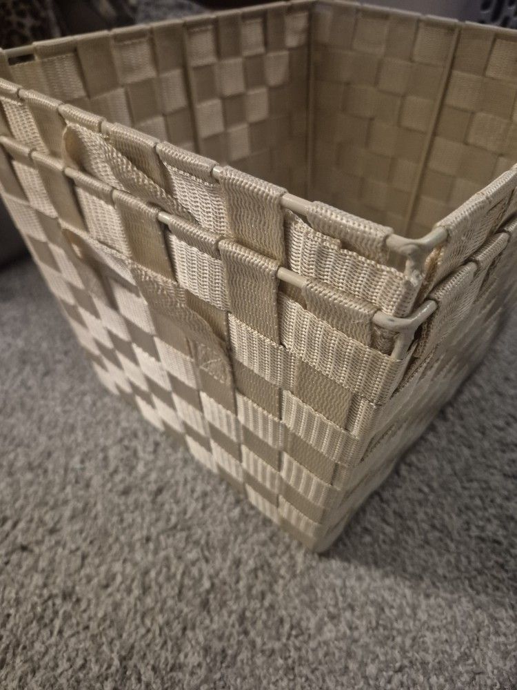 2 Small Woven Storage Bin