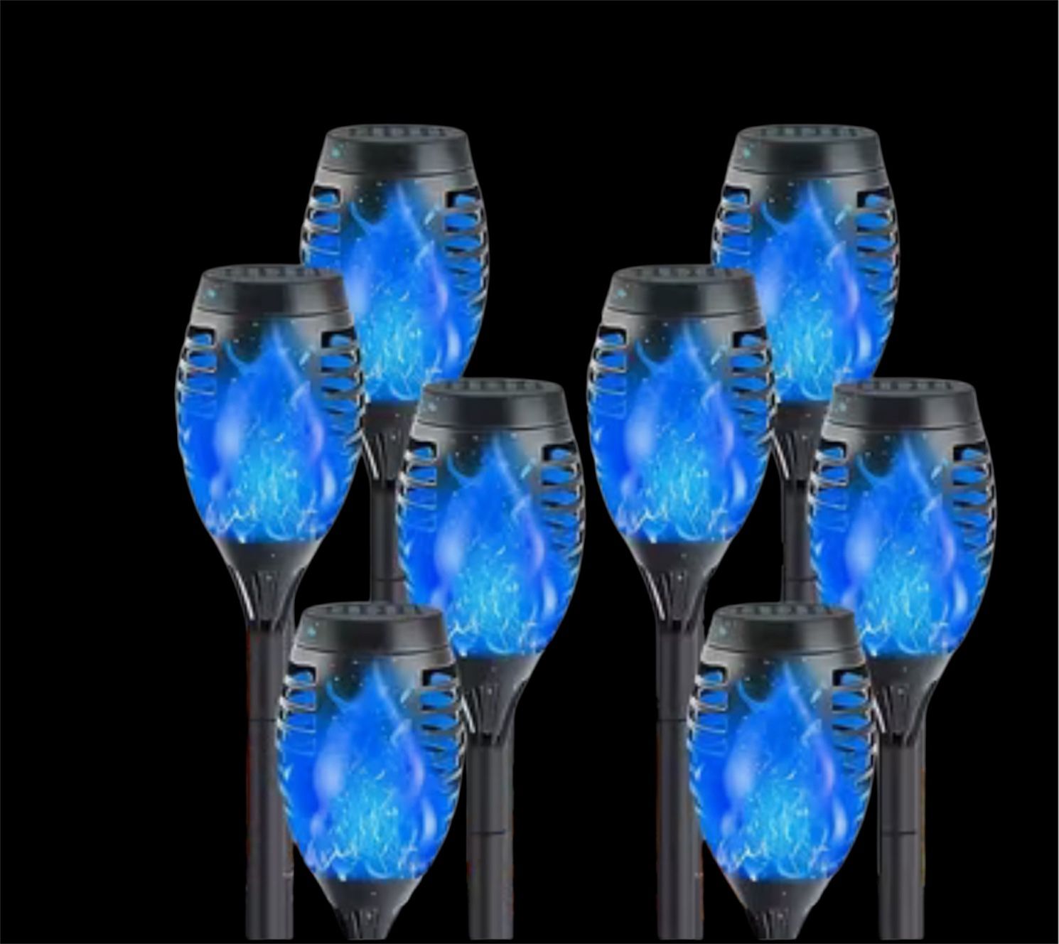 Set Of 12 Solar Torch Lights