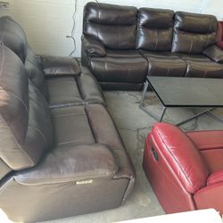 Leather Sofa And Love Seat Recliner 