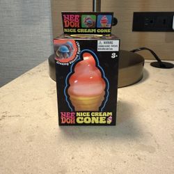 Nee doh nice cream cones orange Fidget squishy toy 