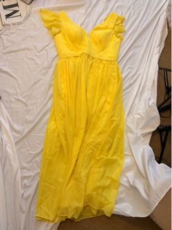 Size 16 yellow dress with corset back