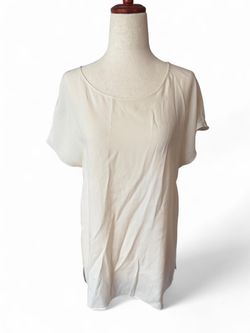 Lita Mortari cream silk top Size 38 Made in Brazil