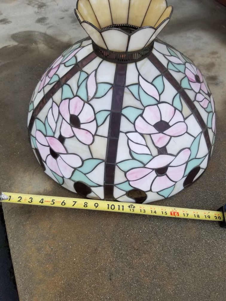 Victorian style stained glass lamp shade