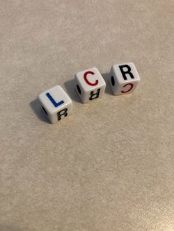 Left Center Right LCR Dice Game Replacement