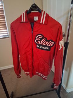 Vintage Elvis in Concert Jacket Howe Athletic Apparel USA Size M