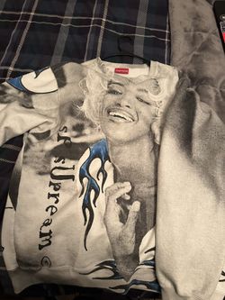 Supreme Naomi Crewneck Sweater Mens Xtra Large Blue Flame Sweatshirt ModelSupreme