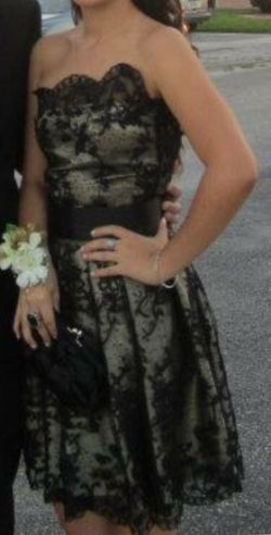 Custom-Made Black Lace Cocktail Dress