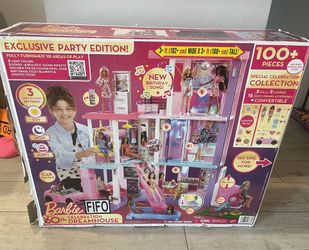 Deluxe Barbie Special Edition 60th DreamHouse Playset with 2 Dolls, Barbie, Car, 100+ Pieces - EXCLUSIVE
