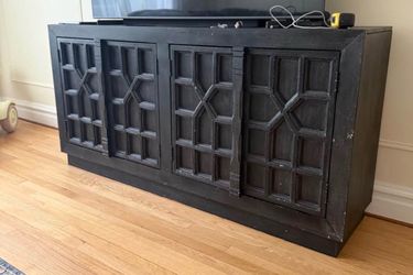 Modern Black TV Stand / Media Console – Great Condition