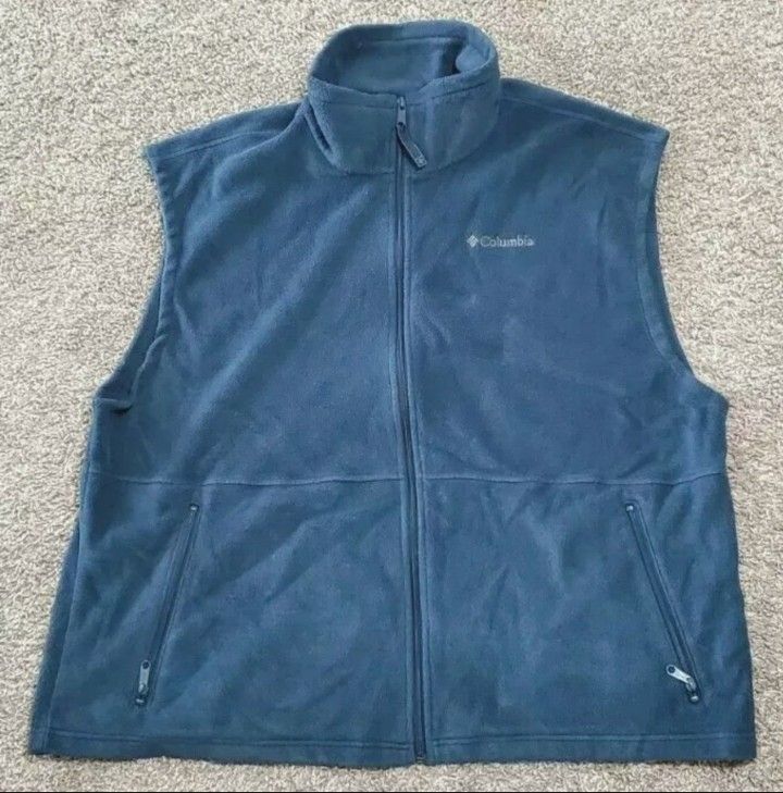 Men's Columbia Sportswear Full Zip Fleece Vest Blue