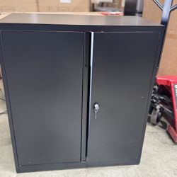 Modern 3-Tier Steel Adjustable Shelves Locker in Black $80