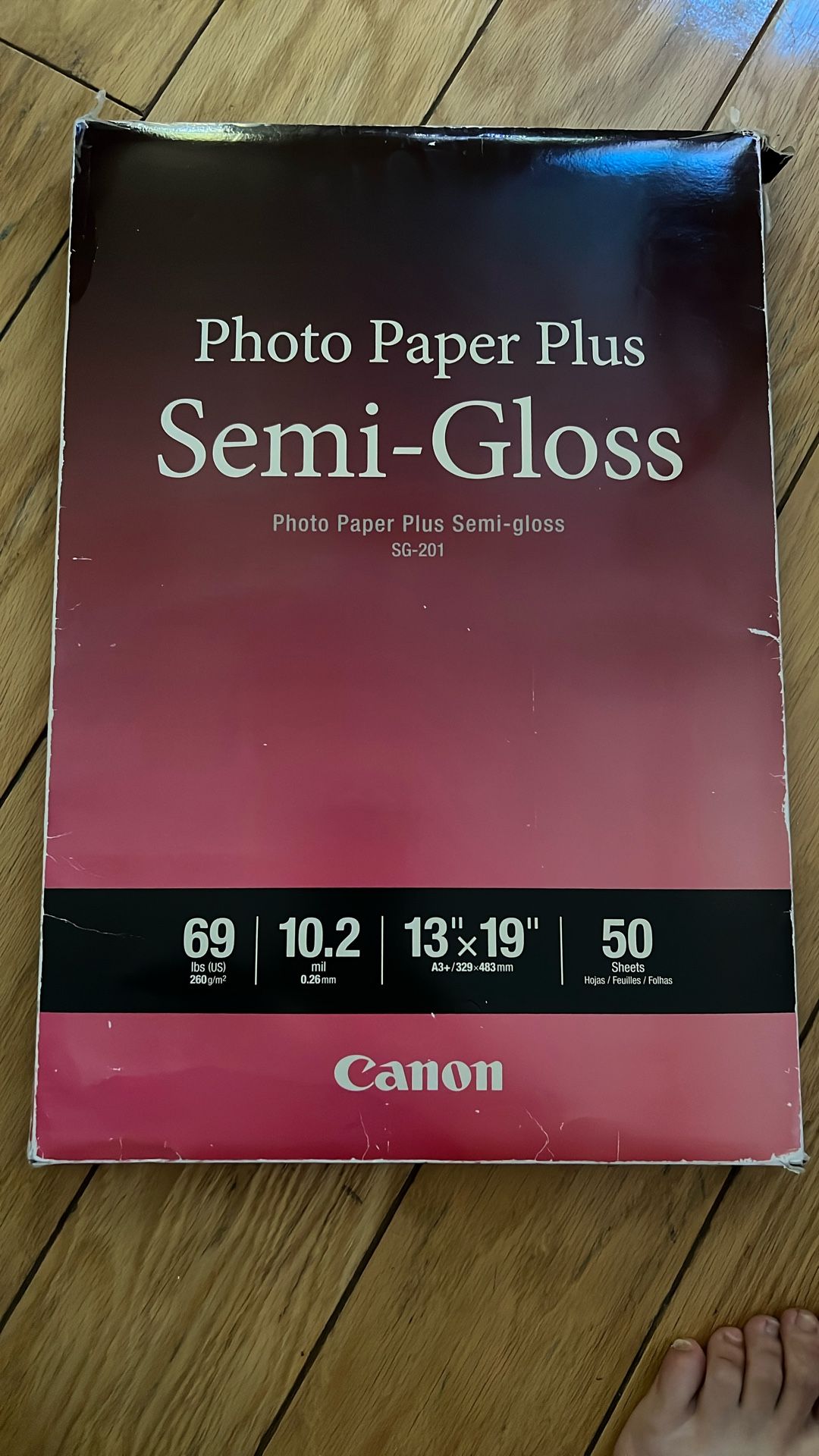 Canon Photo Paper Plus Semi-Gloss (SG-201) 13x19, 50 Sheets