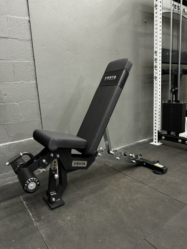 BRAND NEW Adjustable FID Weight Bench, Incline To Decline, Squat Rack, Bumper Plates, Barbell, Gym Mats Rubber Flooring