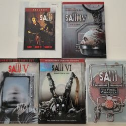 Saw 1, 2, 3, 4, 5, 6 & 7 (DVD) Horror Movie Collection! Near Mint Cond! Jigsaw, Tobin Bell!