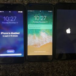 TWO IPHONE 7’s AND IPHONE 8 ( READ DESCRIPTION )