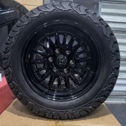4 New 17x9 Black Rhino WheelsFalken AT Tires 6x5.5 Toyota Tacoma 4Runner