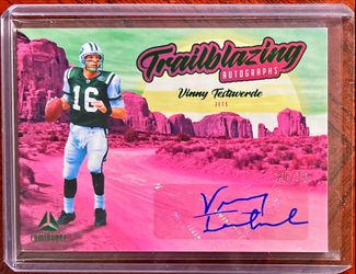 2022 Panini Luminance Vinny Testaverde Trailblazing Autographs Auto 10/10 Print