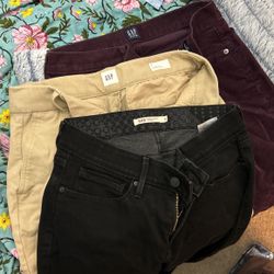 3 Pairs Of Size Four Slacks/jeans