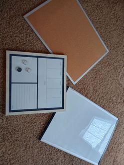 2 Whiteboards and a cork board