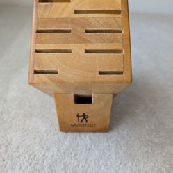 Vintage J A Henckels Hardwood Knife Block 10 slots