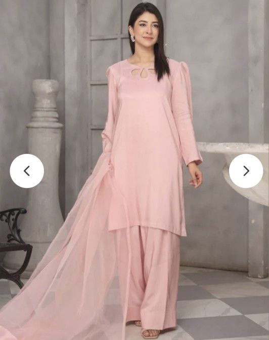 3 Piece Farshi Shalwar Kurta Set Raw Silk