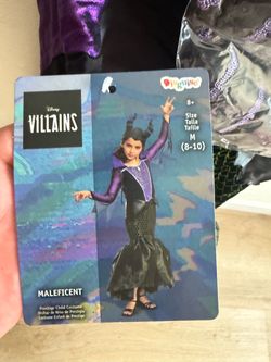 Disney Villains Maleficent Kids Costume Size M (8-10)