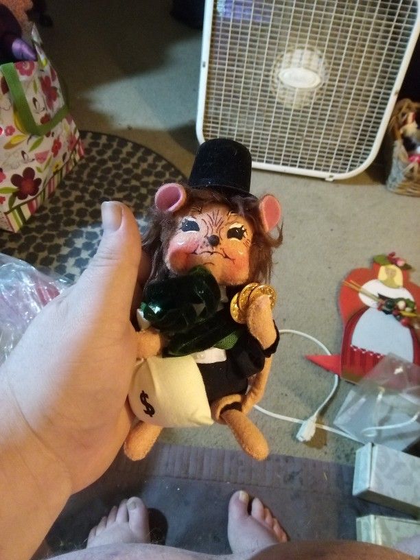 Anna Lee Scrooge Mouse Decoration