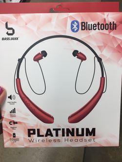 NWT red Bluetooth wireless headset