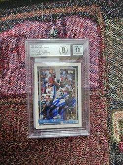 Magic Shaquille O'Neal Signed 1992 Topps #362 Card Auto Graded 10! BAS Slabbed - Basketball Slabbed Rookie Cards

