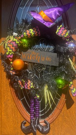 Halloween Witch Door Wreath