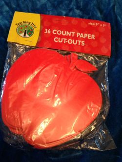 36 apple paper cut outs