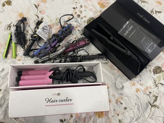 Hair Flat Iron And Curlers