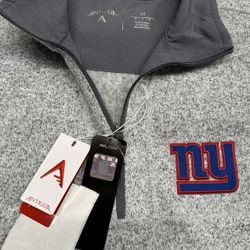 New York Giants 1/4 Zip Pullover Jacket (New With Tags)